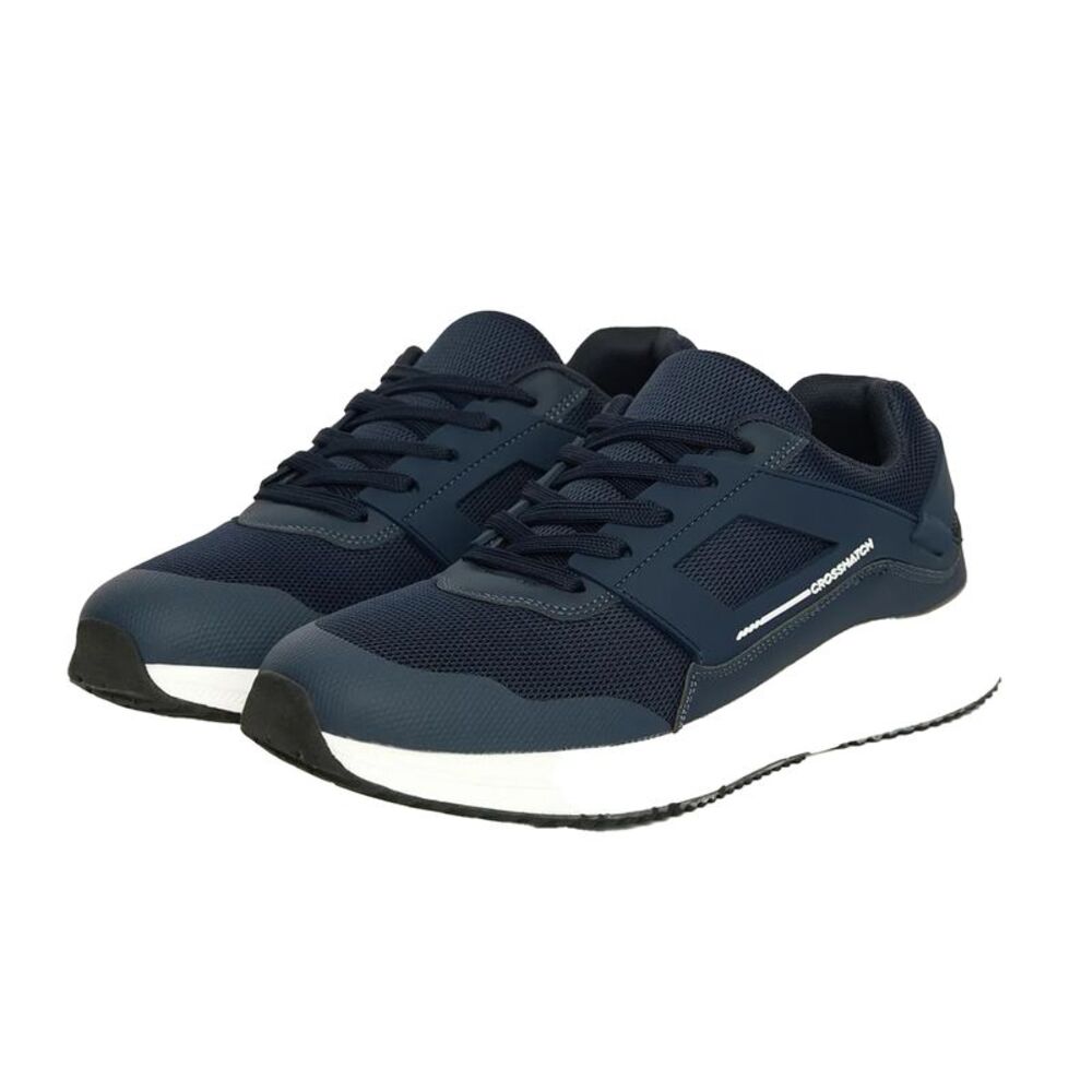 Crosshatch Mens Holywell Flyknit Sneakers / Navy/White